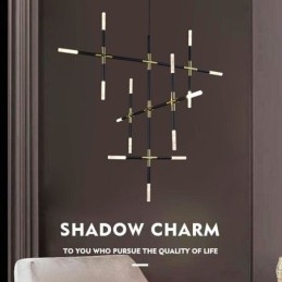Luminária pendente Splicing Branco quente Luz de teto criativa DIY Lâmpada de combinação