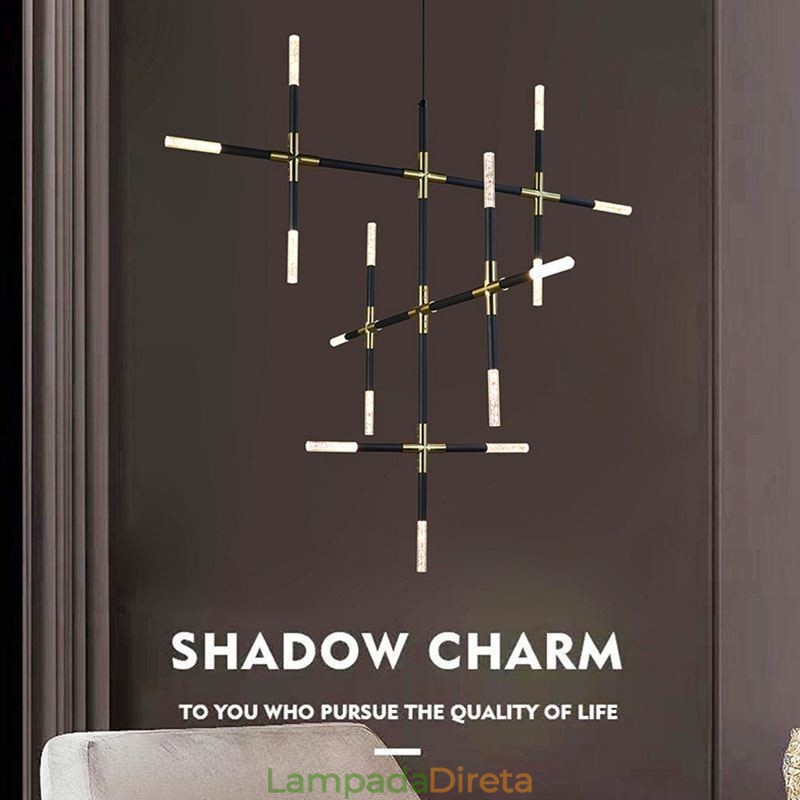 Luminária pendente Splicing Branco quente Luz de teto criativa DIY Lâmpada de combinação