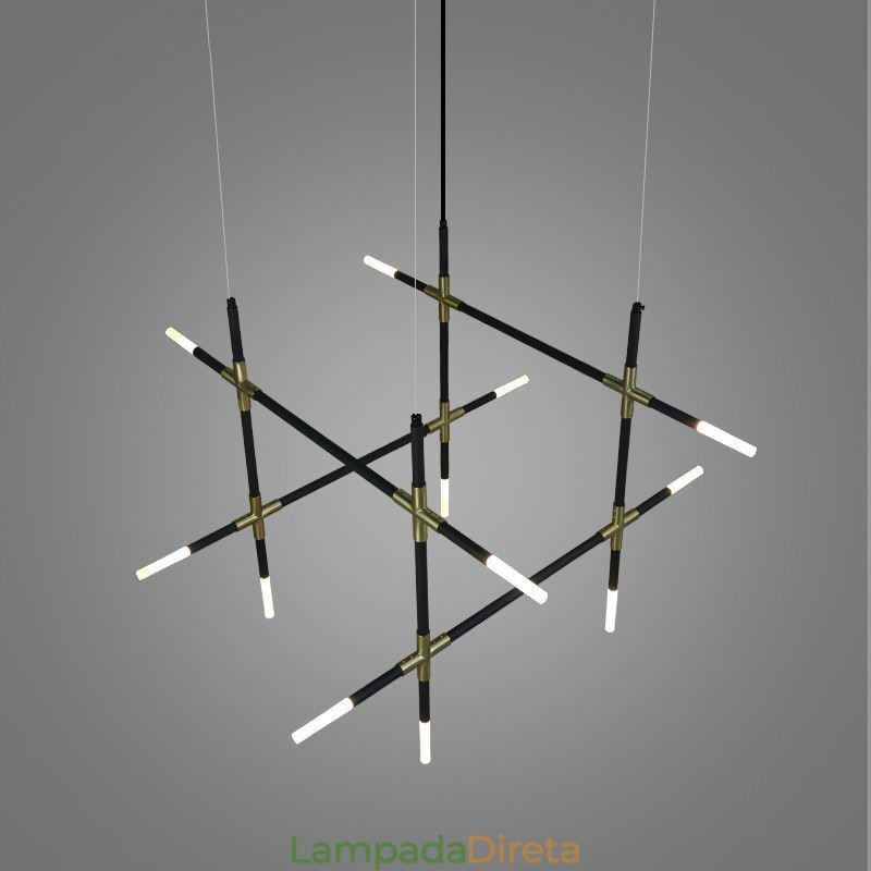 Luminária pendente Splicing Branco quente Luz de teto criativa DIY Lâmpada de combinação