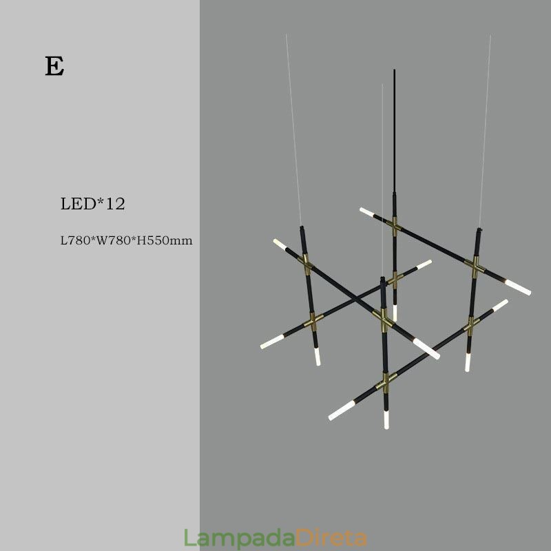 Luminária pendente Splicing Branco quente Luz de teto criativa DIY Lâmpada de combinação
