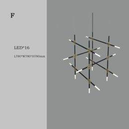 Luminária pendente Splicing Branco quente Luz de teto criativa DIY Lâmpada de combinação