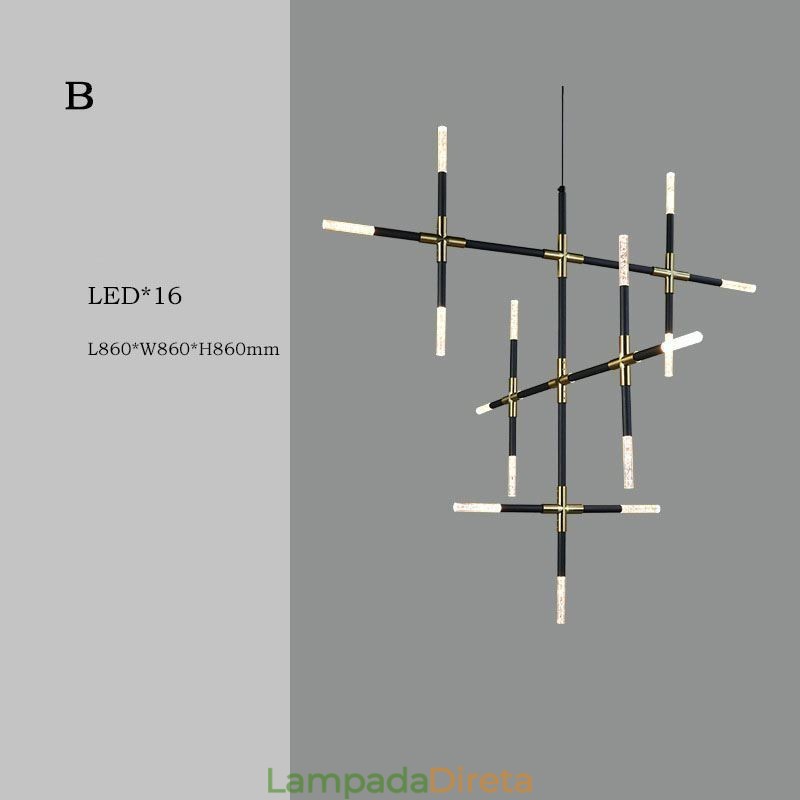 Luminária pendente Splicing Branco quente Luz de teto criativa DIY Lâmpada de combinação