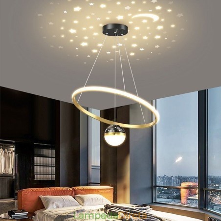 Luminária pendente moderna simples de ferro forjado silicone anel único luz de teto Luminária pendente moderna simples de ferro forjado silicone anel único luz de teto