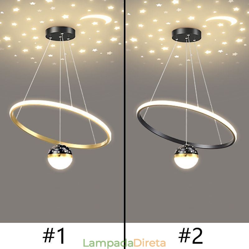 Luminária pendente moderna simples de ferro forjado silicone anel único luz de teto
