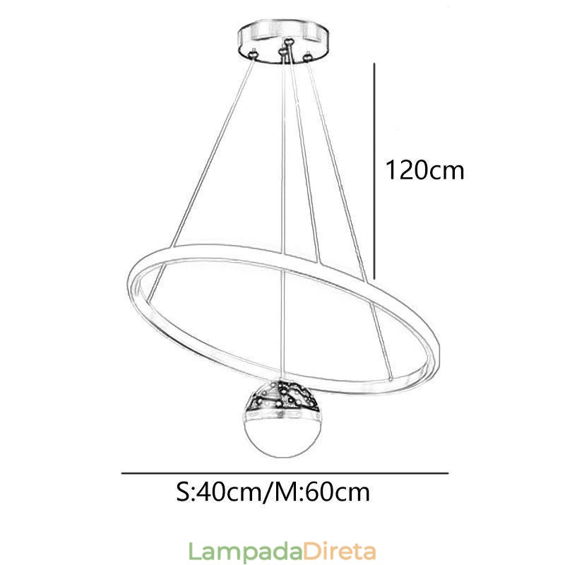 Luminária pendente moderna simples de ferro forjado silicone anel único luz de teto