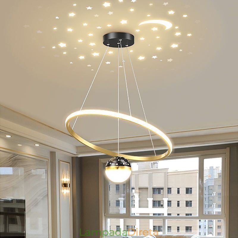 Luminária pendente moderna simples de ferro forjado silicone anel único luz de teto