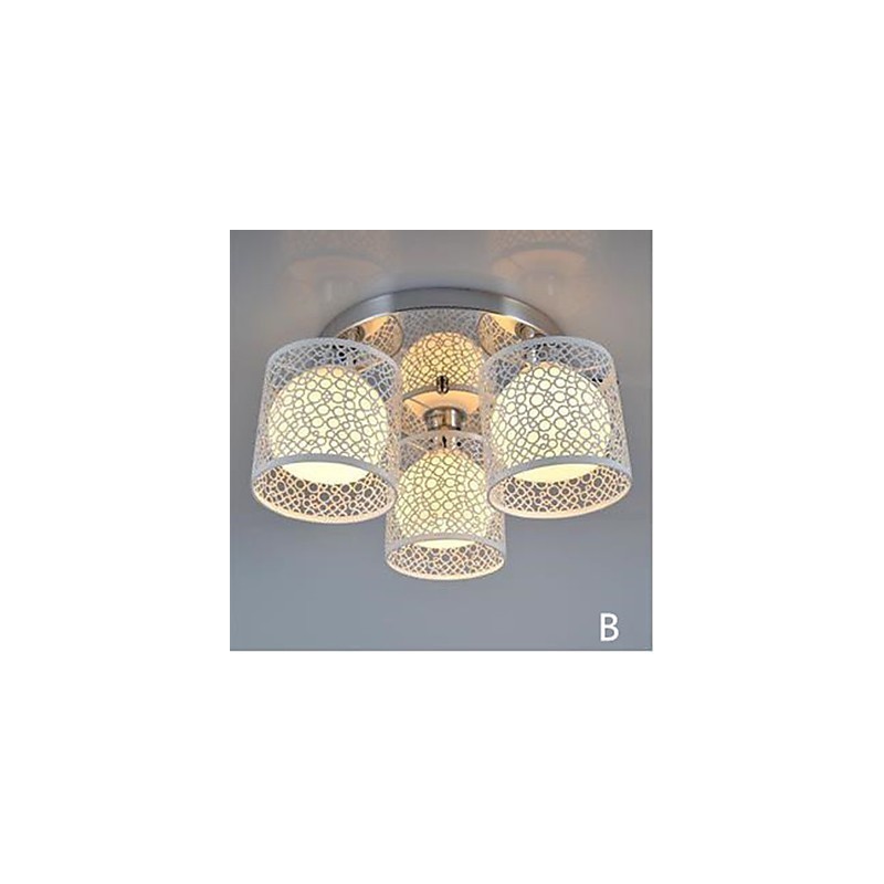 Três luzes de teto de vidro Dome Light Montagem embutida
