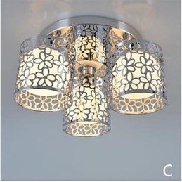Três luzes de teto de vidro Dome Light Montagem embutida