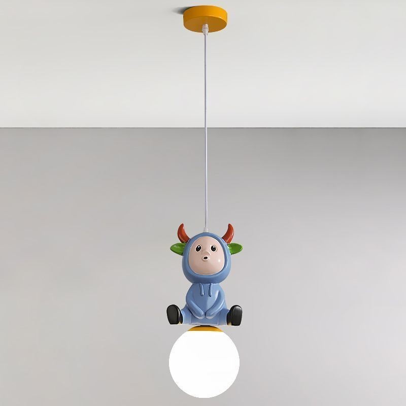 Luminária pendente moderna minimalista G9 ferro forjado coelho bezerro resina teto luz