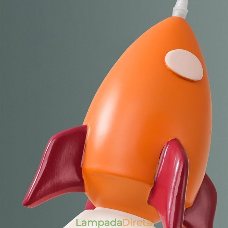 Luminária pendente minimalista em ferro forjado Moon Landing, pequena luminária de teto