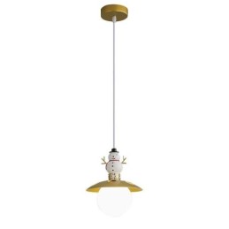 Luminária pendente moderna simples G9 ferro forjado resina boneco de neve luz de teto