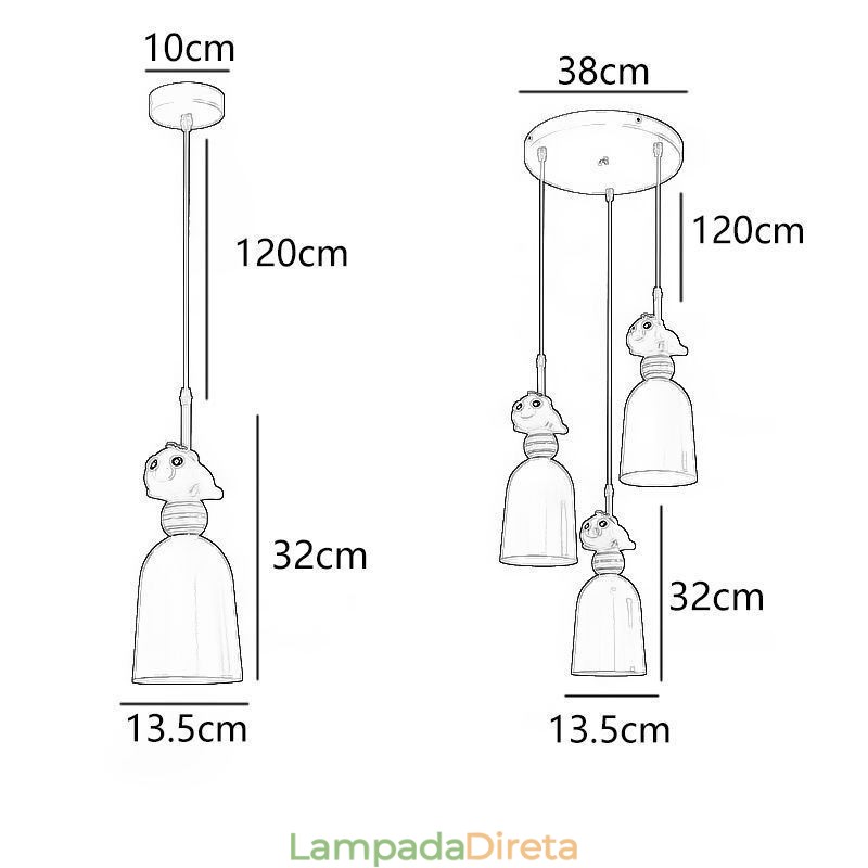 Luminária pendente moderna em ferro forjado, luminária de teto em resina rosa Piggy