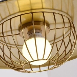 Luminária pendente nórdica criativa em ferro forjado com disco de teto