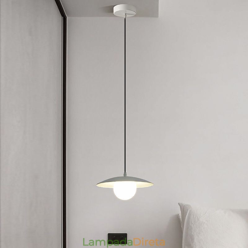 Luminária de teto nórdica pendente criativa em ferro forjado G9 Disc