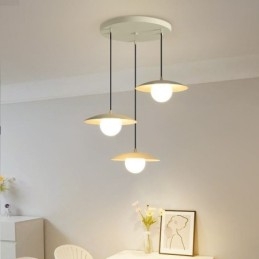 Luminária de teto nórdica pendente criativa em ferro forjado G9 Disc