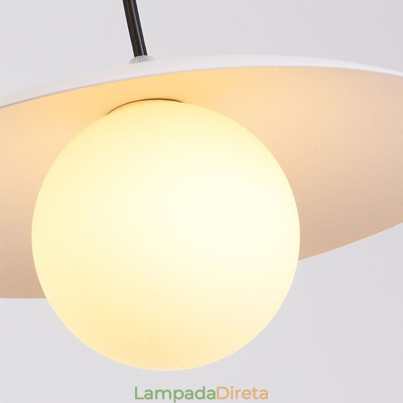 Luminária de teto nórdica pendente criativa em ferro forjado G9 Disc