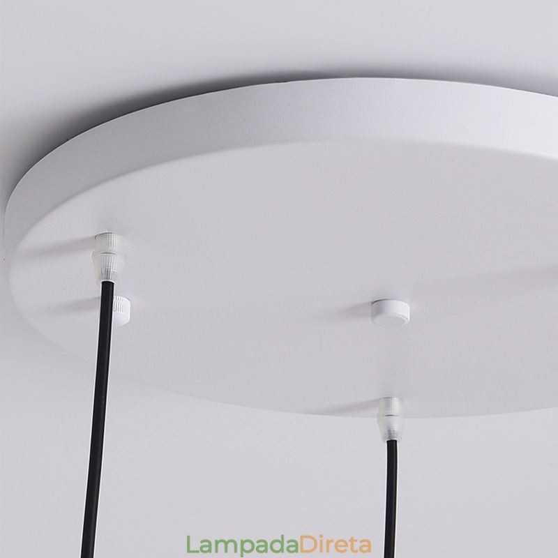 Luminária de teto nórdica pendente criativa em ferro forjado G9 Disc