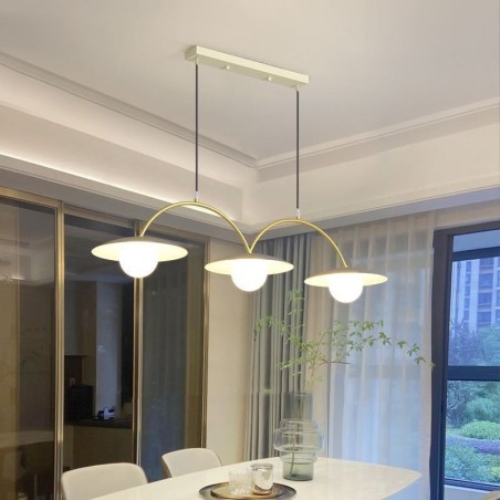 Luminária pendente nórdica criativa G9 em ferro forjado com ondas no teto Luminária pendente nórdica criativa G9 em ferro forjado com ondas no teto