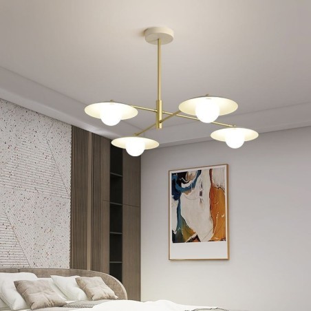 Luminária pendente nórdica criativa G9 em ferro forjado com disco de teto Luminária pendente nórdica criativa G9 em ferro forjado com disco de teto