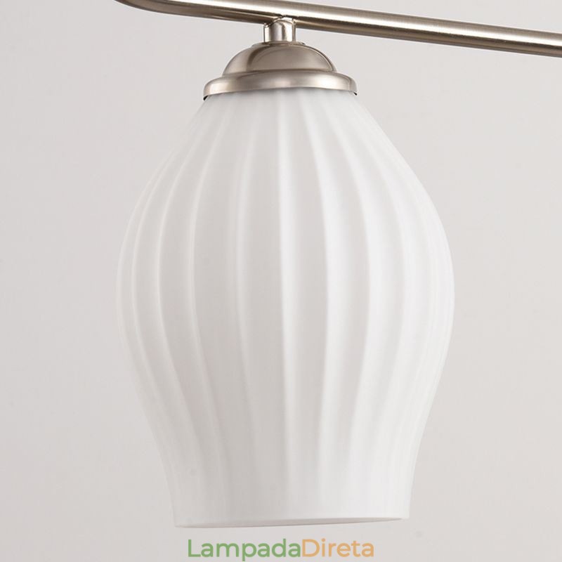 Luminária pendente nórdica em ferro forjado, luminária de teto criativa com estame