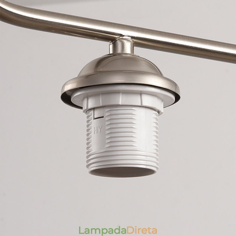 Luminária pendente nórdica em ferro forjado, luminária de teto criativa com estame