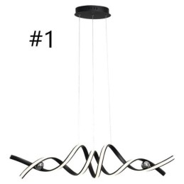 Luminária pendente minimalista em alumínio, arte em espiral minimalista, luminária de teto