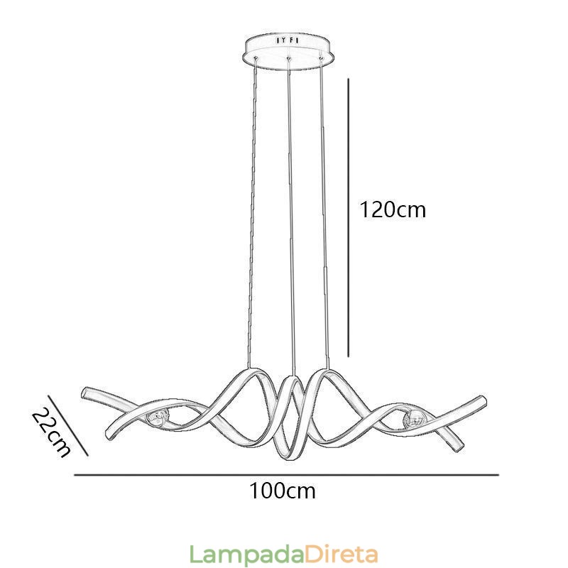 Luminária pendente minimalista em alumínio, arte em espiral minimalista, luminária de teto