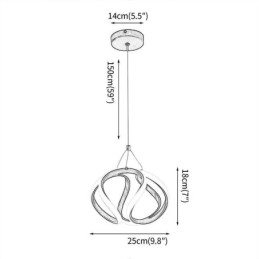 Luminária pendente de alumínio Art Small Pumpkin Ceiling Light
