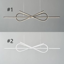 Luminária pendente simples em alumínio com laço de teto