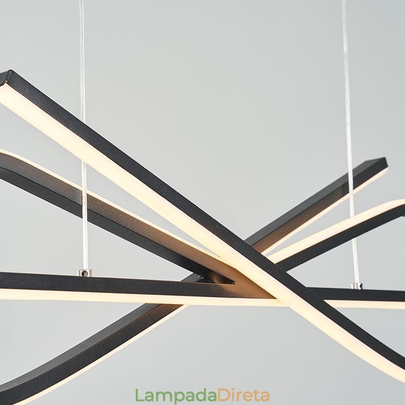 Luminária pendente simples em alumínio com laço de teto