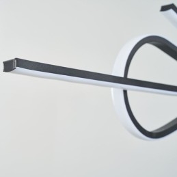 Luminária pendente simples em alumínio com laço de teto
