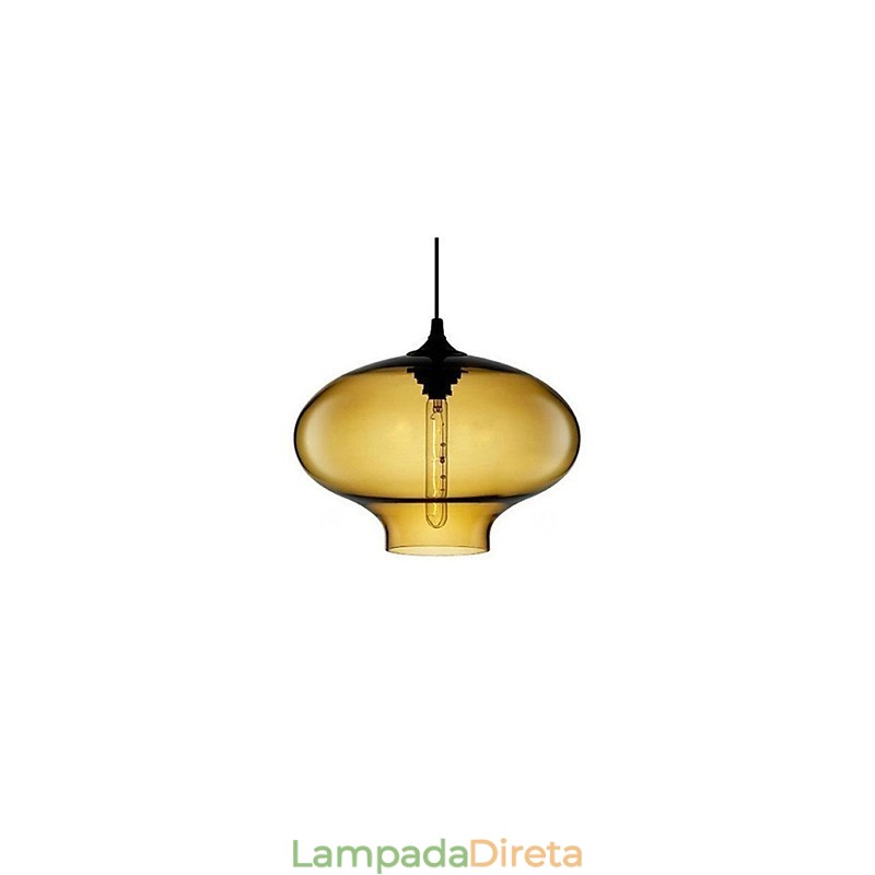 Pendente Bubble Design 1 Luz Minimalista Pintura em Ferro