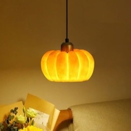 Luminária pendente de abóbora de cabeça única, luminária de teto retrô japonesa