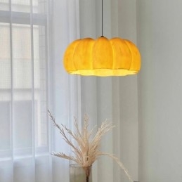 Luminária pendente de abóbora de cabeça única, luminária de teto retrô japonesa
