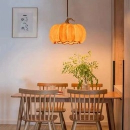 Luminária pendente criativa de abóbora japonesa retrô, luminária de teto