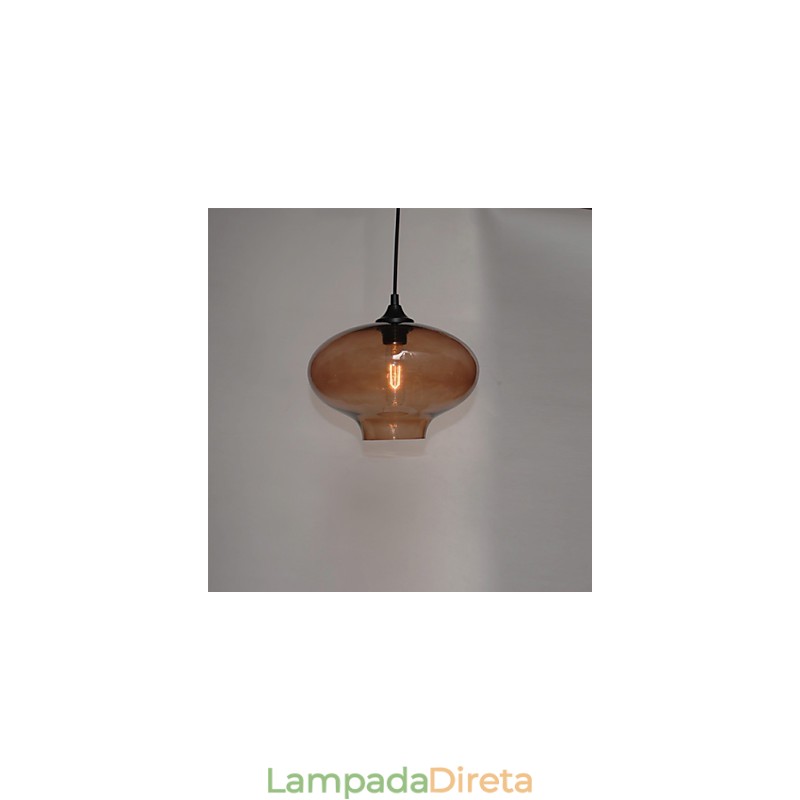 Pendente Bubble Design 1 Luz Minimalista Pintura em Ferro