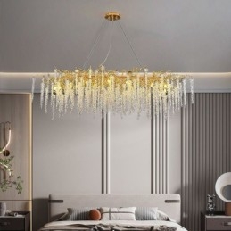 Lustre nórdico pendente Golden Branch G9 em vidro