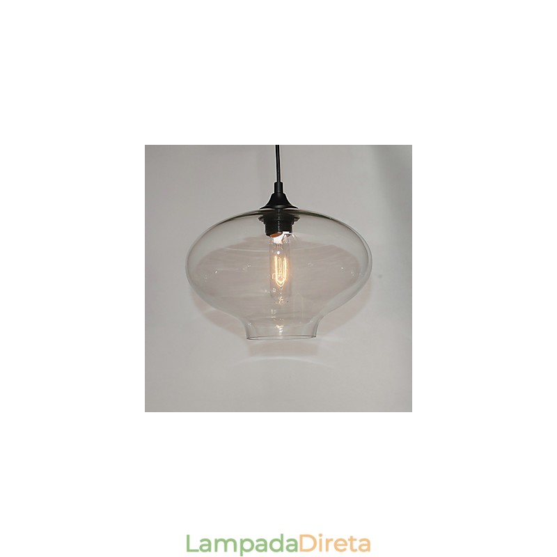 Pendente Bubble Design 1 Luz Minimalista Pintura em Ferro