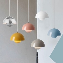 Luminária pendente moderna Macaron Luz decorativa suspensa
