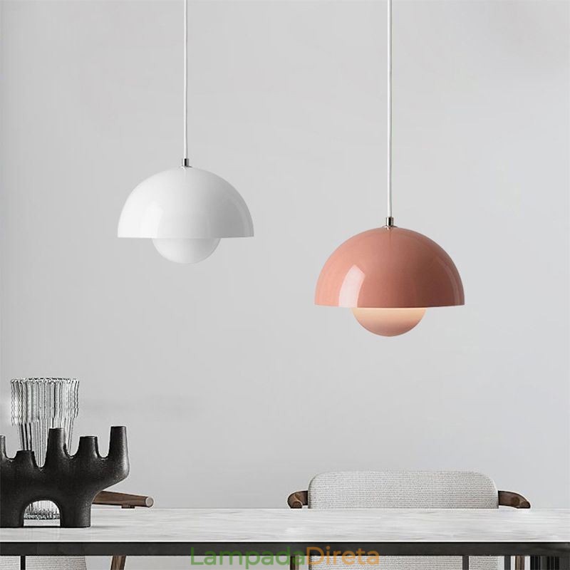 Luminária pendente moderna Macaron Luz decorativa suspensa