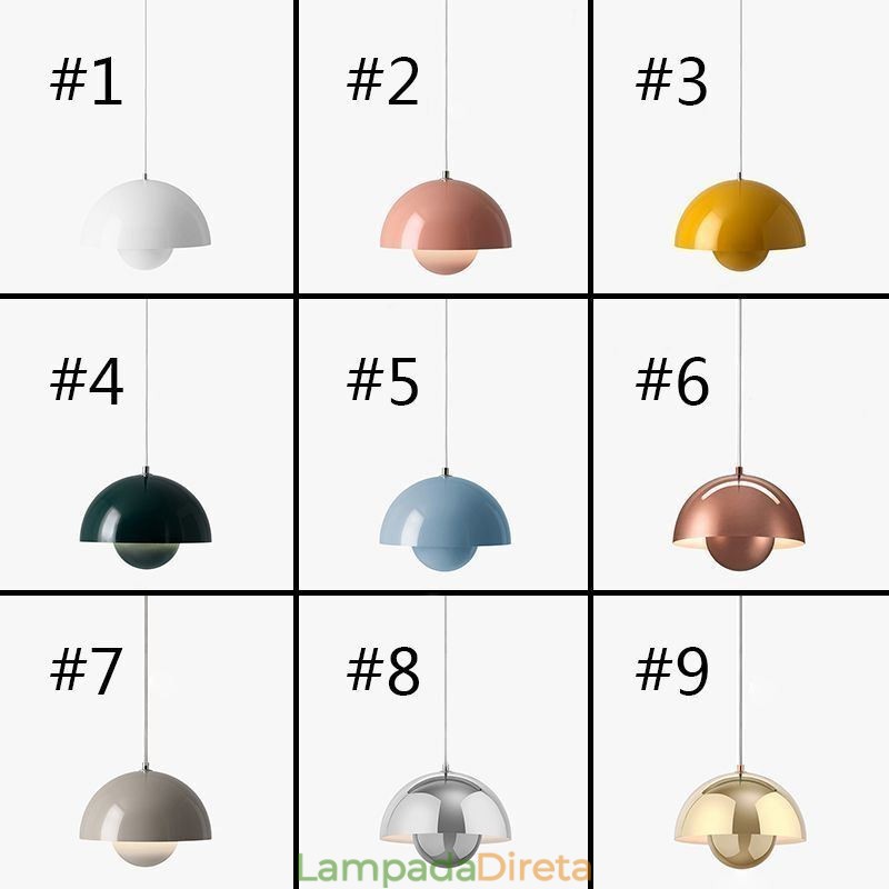 Luminária pendente moderna Macaron Luz decorativa suspensa