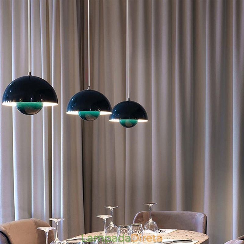 Luminária pendente moderna Macaron Luz decorativa suspensa