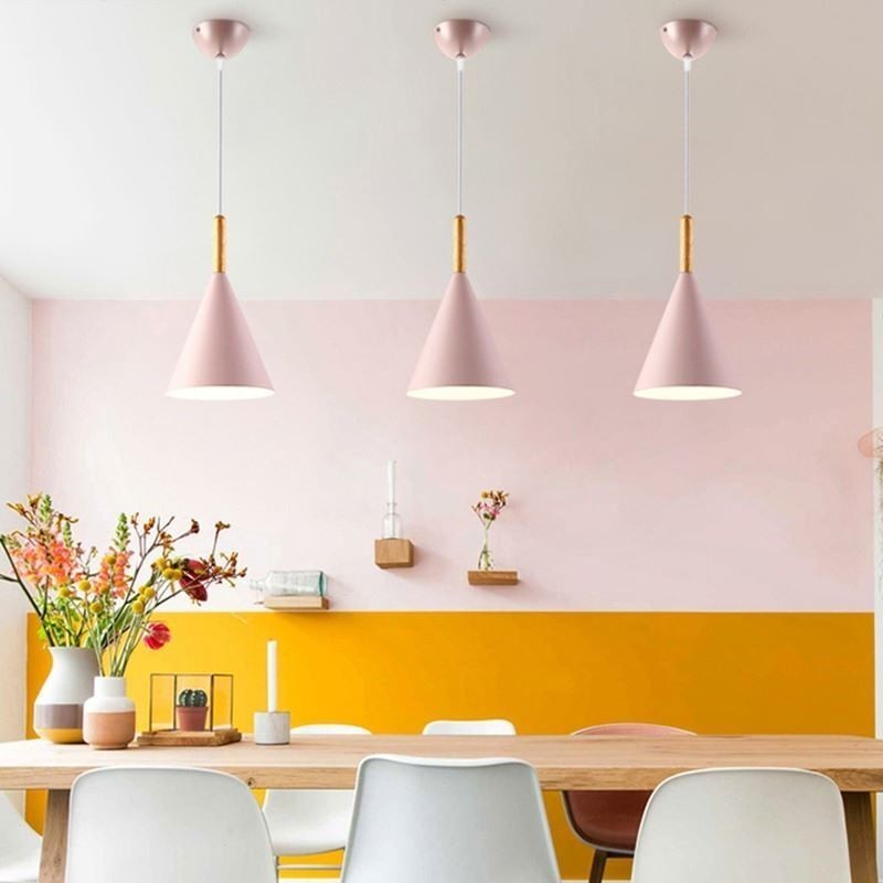 Luminária pendente nórdica Macaron com cabeça única