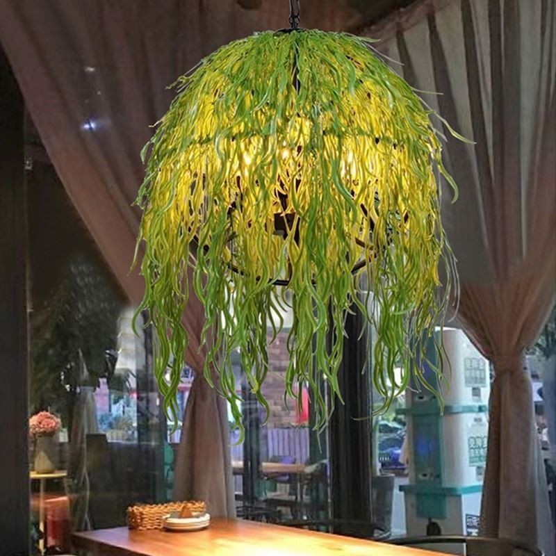 Planta moderna Luz Decorativa Estilo Industrial Lustre Loja Música