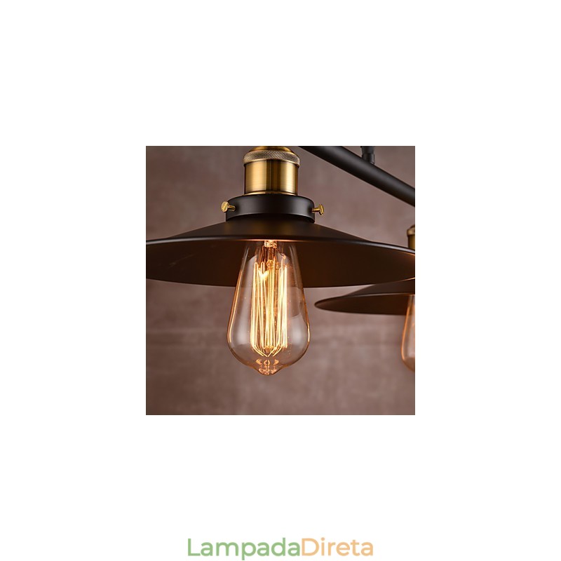 Lustre de metal estilo mini contemporâneo moderno