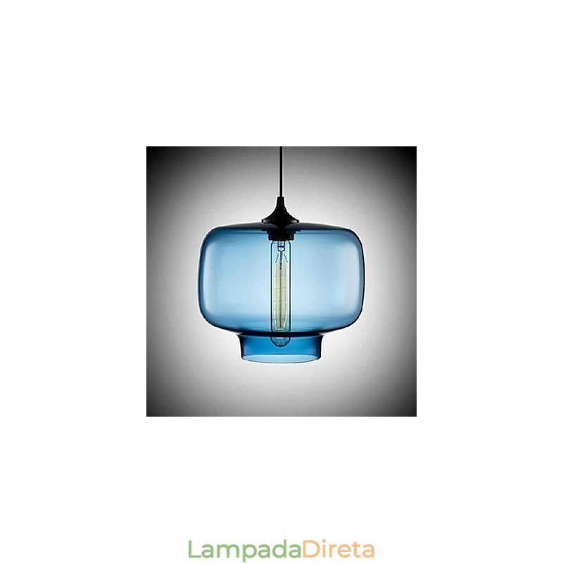 Garrafa Design Pendente 1 Luz Conciso Ferro Pintura