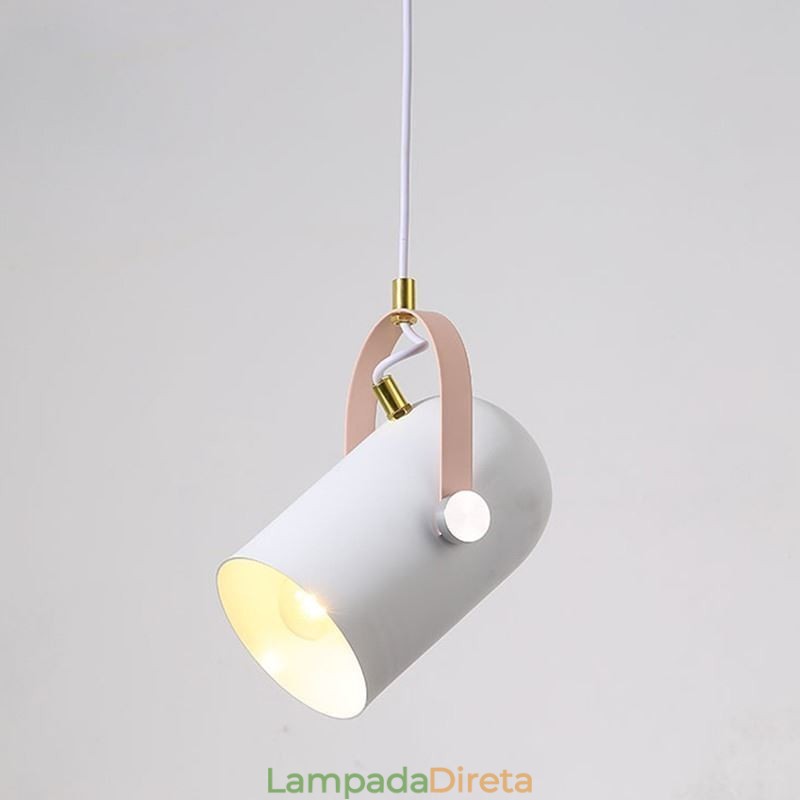 Luminária pendente nórdica colorida Macaron com cabeça única