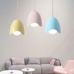 Luminária pendente criativa Macaron Luminária pendente de cabeça única