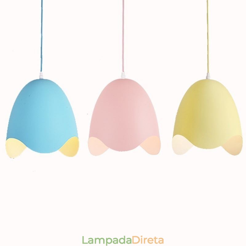 Luminária pendente criativa Macaron Luminária pendente de cabeça única