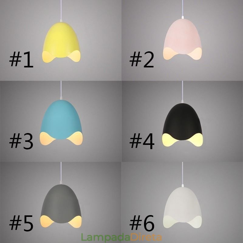 Luminária pendente criativa Macaron Luminária pendente de cabeça única